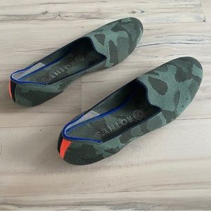 Rothy's Olive Green Camo Loafer size 8